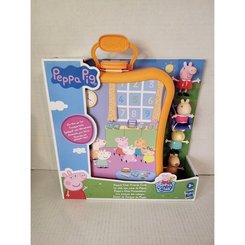 Peppa Pig - Peppa's Club Friends Carrying Case Playset  w/ 4 Figures Travel Fun
